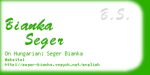 bianka seger business card